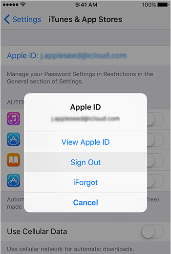 خرج کردن اپل ایدی از App Store